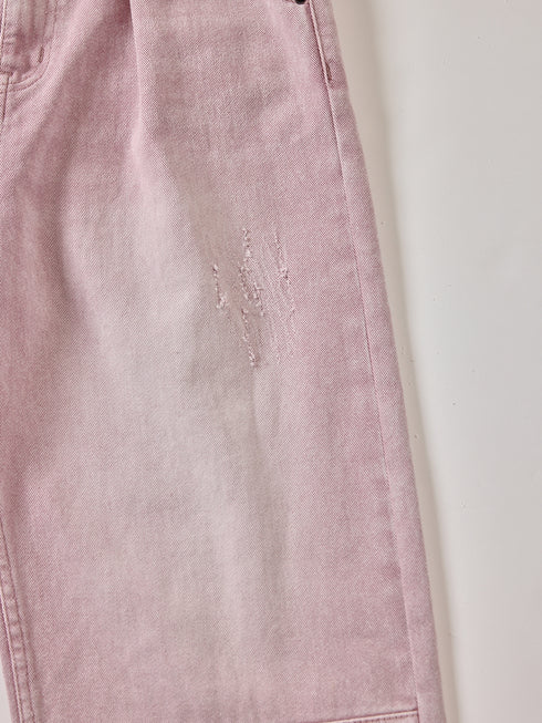HIGH RISE TUCK WIDE PANTS / PINK /Y252-31064